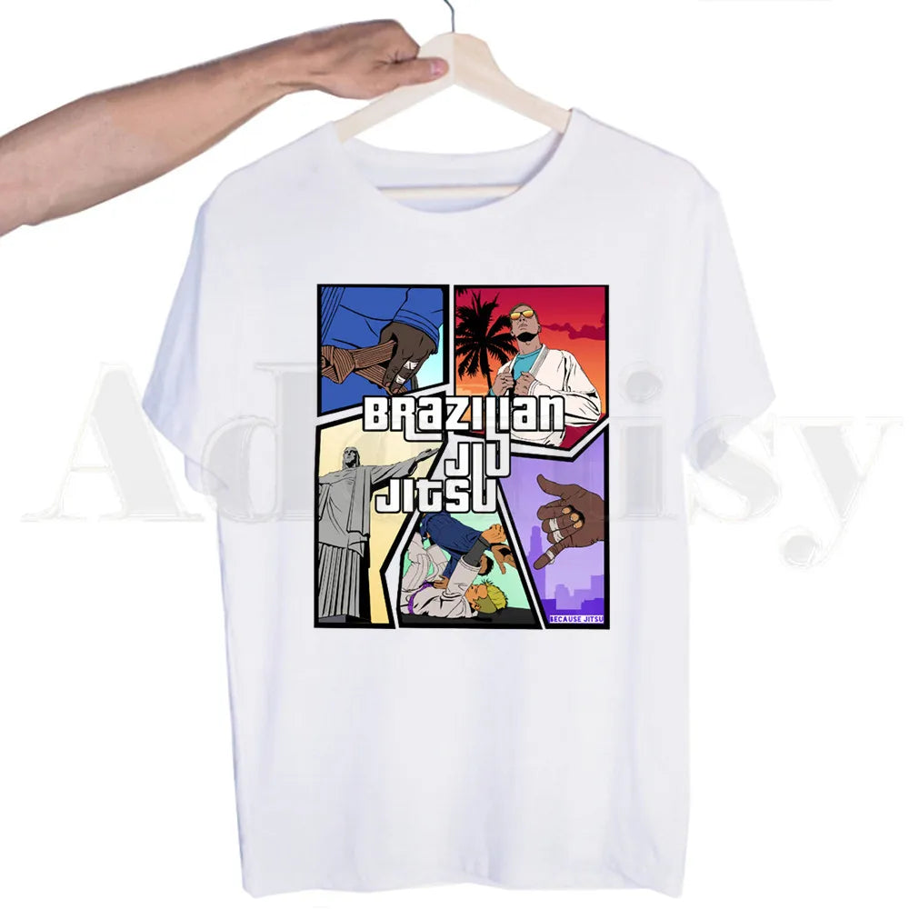 BJJ T-Shirt "Grand Theft Jiu Jitsu" - Einzigartige Fusion von GTA und BJJ